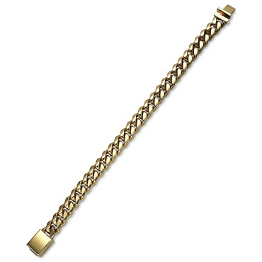 Cuban Link Bracelet in Gold-Tone Ion-Plated Stainless Steel Cuban Link Bracelet in Gold-Tone Ion-Plated Stainless Steel