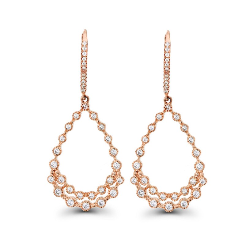 Cubic Zirconia Bezel Diamond Cut Pear Shaped Earrings in Sterling Silver Cubic Zirconia Bezel Diamond Cut Pear Shaped Earrings in Sterling Silver