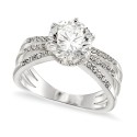 Silver-Plate Cubic Zirconia Triple Band Ring Silver-Plate Cubic Zirconia Triple Band Ring