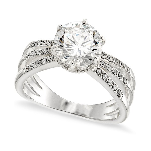 Silver-Plate Cubic Zirconia Triple Band Ring Silver-Plate Cubic Zirconia Triple Band Ring