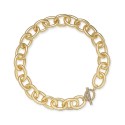 Gold-Tone Pavé Toggle Chain-Link 18 Gold-Tone Pavé Toggle Chain-Link 18