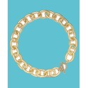 Gold-Tone Pavé Toggle Chain-Link 18 Gold-Tone Pavé Toggle Chain-Link 18