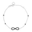 Black Spinel Infinite Chain Bracelet (1/2 ct. t.w.) in Sterling Silver Black Spinel Infinite Chain Bracelet (1/2 ct. t.w.) in Sterling Silver