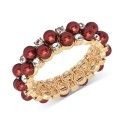 Gold-Tone Crystal & Colored Imitation Pearl Stretch Bracelet Gold-Tone Crystal & Colored Imitation Pearl Stretch Bracelet