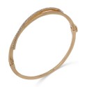 Gold-Tone Pavé Crossover Bar Bangle Bracelet Gold-Tone Pavé Crossover Bar Bangle Bracelet