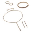 Gold-Tone Pavé Crossover Bar Bangle Bracelet Gold-Tone Pavé Crossover Bar Bangle Bracelet