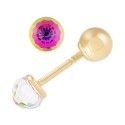 Children's Crystal Ball Stud Earrings in 14k Gold Children's Crystal Ball Stud Earrings in 14k Gold
