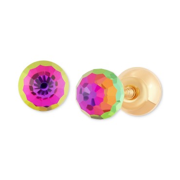 Children's Crystal Ball Stud Earrings in 14k Gold Children's Crystal Ball Stud Earrings in 14k Gold