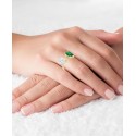 Cubic Zirconia in 14K Gold Over Sterling Silver Radiant and Pear Fashion Ring Cubic Zirconia in 14K Gold Over Sterling Silver Radiant and Pear Fashion Ring