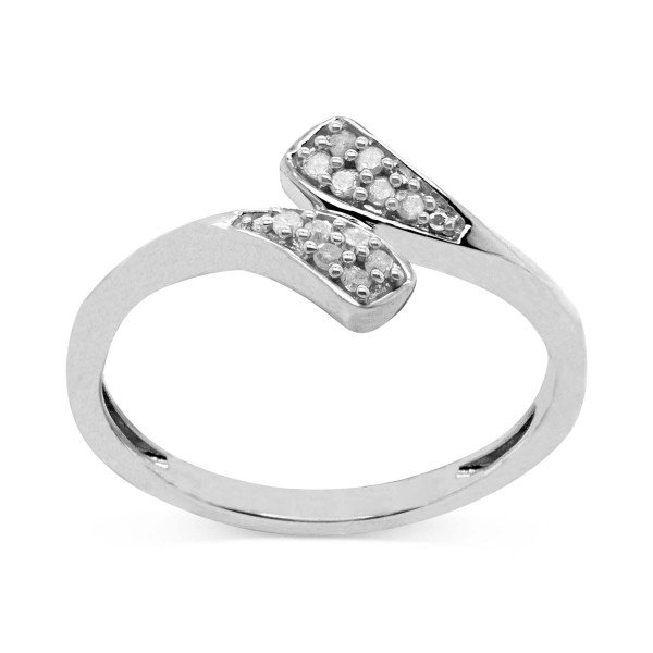 Diamond Bypass Ring (1/10 ct. t.w.) in Sterling Silver Diamond Bypass Ring (1/10 ct. t.w.) in Sterling Silver