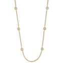Gold-Tone Pavé & Imitation Pearl Station Necklace, 42 Gold-Tone Pavé & Imitation Pearl Station Necklace, 42