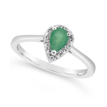 Emerald (3/8 ct. t.w.) and Diamond Accent Ring in Sterling Silver