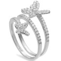 Cubic Zirconia Butterfly Wrap Ring in Sterling Silver Cubic Zirconia Butterfly Wrap Ring in Sterling Silver