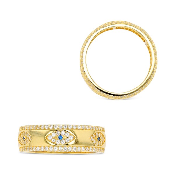 Cubic Zirconia Statement Ring in 14k Gold-Plated Sterling Silver Cubic Zirconia Statement Ring in 14k Gold-Plated Sterling Silver