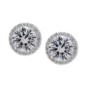 White Sapphire Halo Stud Earrings (5-3/4 ct. t.w.) in Sterling Silver White Sapphire Halo Stud Earrings (5-3/4 ct. t.w.) in Sterling Silver