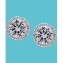 White Sapphire Halo Stud Earrings (5-3/4 ct. t.w.) in Sterling Silver White Sapphire Halo Stud Earrings (5-3/4 ct. t.w.) in Sterling Silver