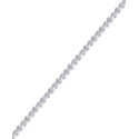 Cubic Zirconia Heart Link Bracelet in Silver Plate Cubic Zirconia Heart Link Bracelet in Silver Plate