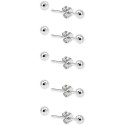 5-Pc. Set Small Ball Stud Earrings in Sterling Silver 5-Pc. Set Small Ball Stud Earrings in Sterling Silver