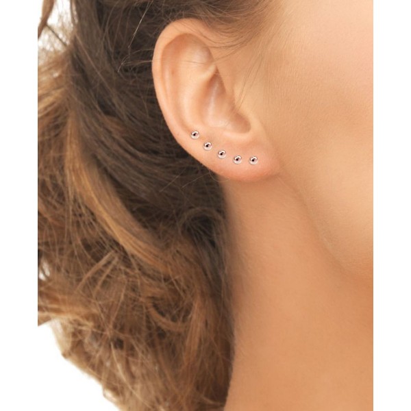 5-Pc. Set Small Ball Stud Earrings in Sterling Silver 5-Pc. Set Small Ball Stud Earrings in Sterling Silver