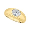 Cubic Zirconia 18K Gold-Plated Oval Ring Cubic Zirconia 18K Gold-Plated Oval Ring