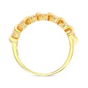 Cubic Zirconia Seven Stone S-Curve Ring in 14k Gold-Plated Sterling Silver Cubic Zirconia Seven Stone S-Curve Ring in 14k Gold-Plated Sterling Silver