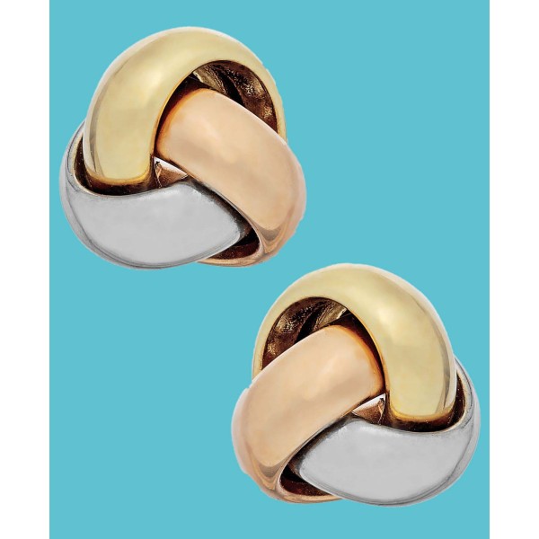Tri-Tone Love Knot Stud Earrings in 14k Gold Tri-Tone Love Knot Stud Earrings in 14k Gold