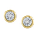 Diamond Accent Stud Earrings in 14k Gold-Plated Sterling Silver Diamond Accent Stud Earrings in 14k Gold-Plated Sterling Silver