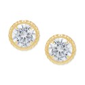 Cubic Zirconia Screw Back Stud Earrings in 14k Gold Cubic Zirconia Screw Back Stud Earrings in 14k Gold