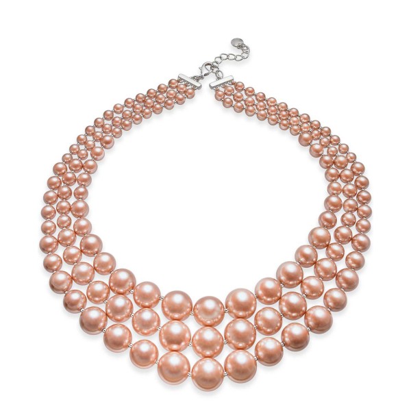 Imitation Pearl Three-Row Collar Necklace Imitation Pearl Three-Row Collar Necklace