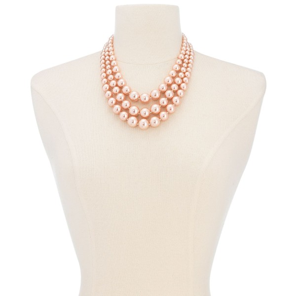 Imitation Pearl Three-Row Collar Necklace Imitation Pearl Three-Row Collar Necklace