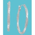 Diamond-Cut Hoop Earrings in 10k White Gold Diamond-Cut Hoop Earrings in 10k White Gold