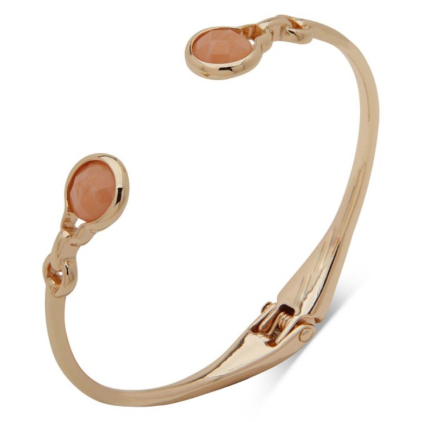 Gold-Tone Light Stone Hinge Bracelet Gold-Tone Light Stone Hinge Bracelet