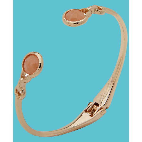 Gold-Tone Light Stone Hinge Bracelet Gold-Tone Light Stone Hinge Bracelet