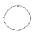 Beaded Chain Bracelet in Sterling Silver & 18k Gold-Plate Beaded Chain Bracelet in Sterling Silver & 18k Gold-Plate