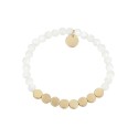 Gold Flash Plated Genuine Stone Stretch Bracelet Gold Flash Plated Genuine Stone Stretch Bracelet