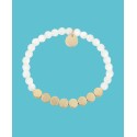 Gold Flash Plated Genuine Stone Stretch Bracelet Gold Flash Plated Genuine Stone Stretch Bracelet