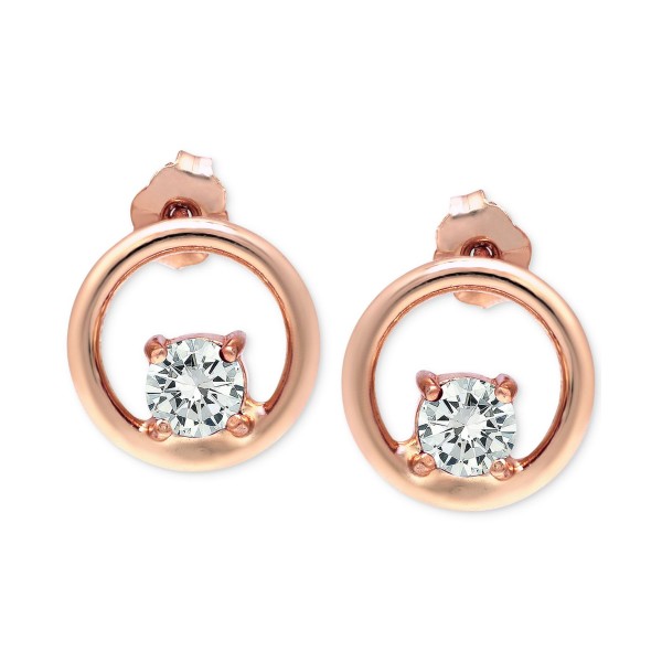 Cubic Zirconia Circle Stud Earrings Cubic Zirconia Circle Stud Earrings