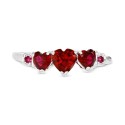 Ruby Heart Graduated Ring (1-3/8 ct. t.w.) in Sterling Silver Ruby Heart Graduated Ring (1-3/8 ct. t.w.) in Sterling Silver