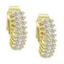 Cubic Zirconia Clip-On Hoop Earrings Cubic Zirconia Clip-On Hoop Earrings