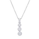 Cubic Zirconia Round 3 Drop Pendant 18 Cubic Zirconia Round 3 Drop Pendant 18