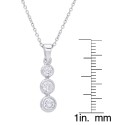 Cubic Zirconia Round 3 Drop Pendant 18 Cubic Zirconia Round 3 Drop Pendant 18