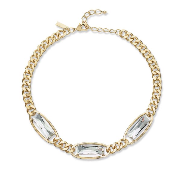 Crystal Stone Chain Frontal Necklace, 17 Crystal Stone Chain Frontal Necklace, 17