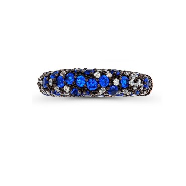 Created Spinel and Cubic Zirconia Pave Fashion Ring (1 3/4 ct. t.w. and 3/4 ct. t.w.) in 14 Karat Rose Gold Over Sterling Silver Created Spinel and Cubic Zirconia Pave Fashion Ring (1 3/4 ct. t.w. and 3/4 ct. t.w.) in 14 Karat Rose Gold Over Sterling Silver