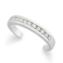 Brilliant Sterling Silver Toe Ring, Cubic Zirconia Channel-Set Toe Ring (1/5 ct. t.w.) Brilliant Sterling Silver Toe Ring, Cubic Zirconia Channel-Set Toe Ring (1/5 ct. t.w.)