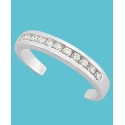 Brilliant Sterling Silver Toe Ring, Cubic Zirconia Channel-Set Toe Ring (1/5 ct. t.w.) Brilliant Sterling Silver Toe Ring, Cubic Zirconia Channel-Set Toe Ring (1/5 ct. t.w.)