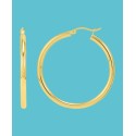 Polished Tube Hoop Earring Collection in Sterling Silver or 18K Gold-Plate Polished Tube Hoop Earring Collection in Sterling Silver or 18K Gold-Plate