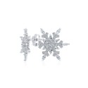 Holiday Party Flower Christmas Frozen Winter Cubic Zirconia Encrusted CZ Large Snowflake Stud Earrings For Women Teen .925 Sterling Silver Holiday Party Flower Christmas Frozen Winter Cubic Zirconia Encrusted CZ Large Snowflake Stud Earrings For Women Teen .925 Sterling Silver