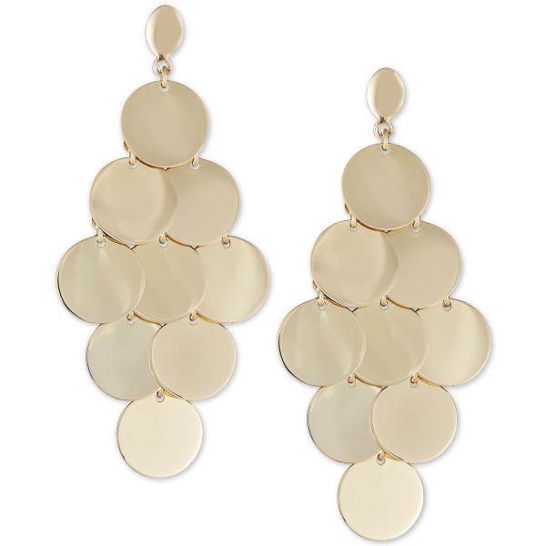 Multi-Disc Dangle Drop Earrings in 14k Gold-Plated Sterling Silver Multi-Disc Dangle Drop Earrings in 14k Gold-Plated Sterling Silver