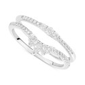 2-Pc. Set Cubic Zirconia Curved & Straight Shank Ring Set in Sterling Silver 2-Pc. Set Cubic Zirconia Curved & Straight Shank Ring Set in Sterling Silver