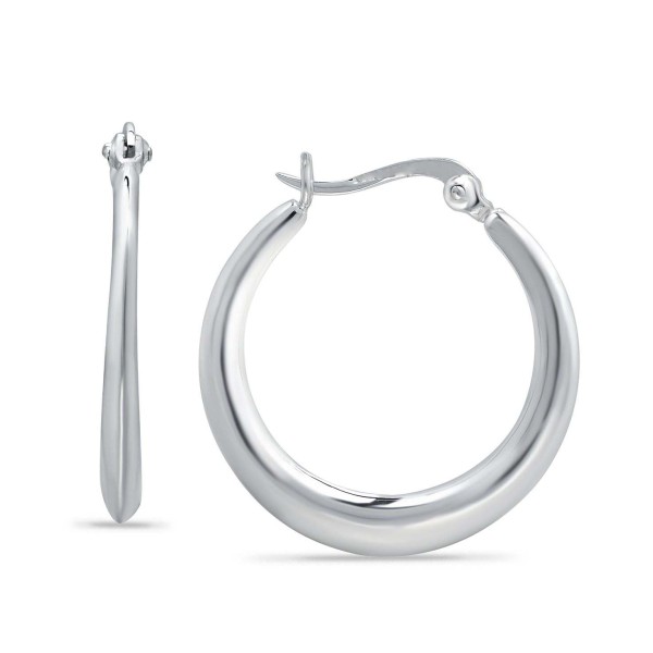 Graduated Hoop Earrings in Sterling Silver Graduated Hoop Earrings in Sterling Silver